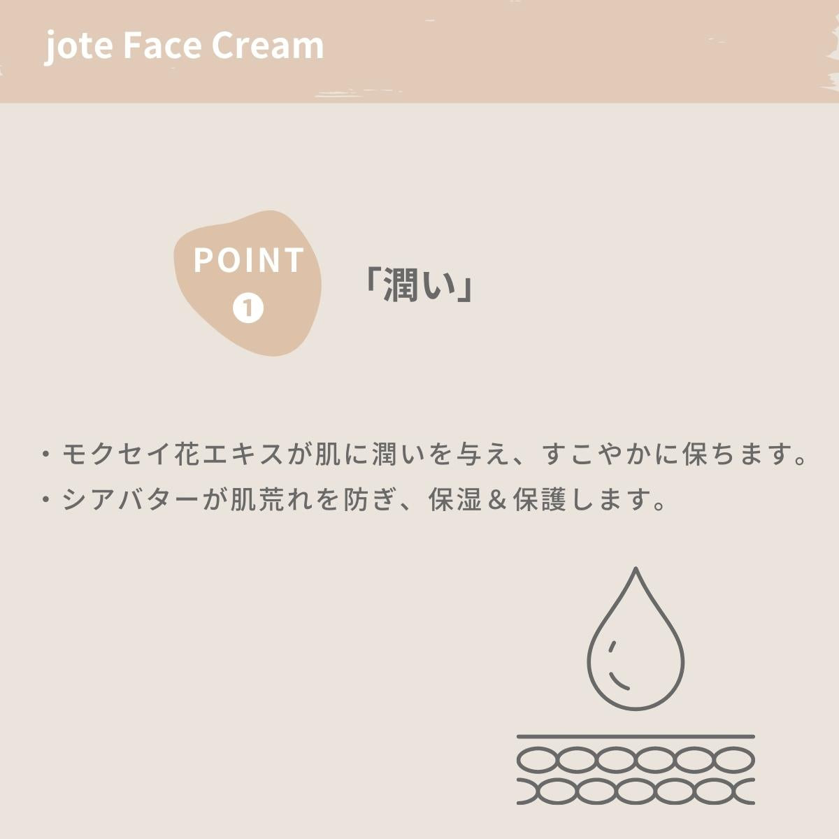 jote ♭2 （フラット2）Cream 30g 《金木犀の香り》高保湿フェイスクリーム